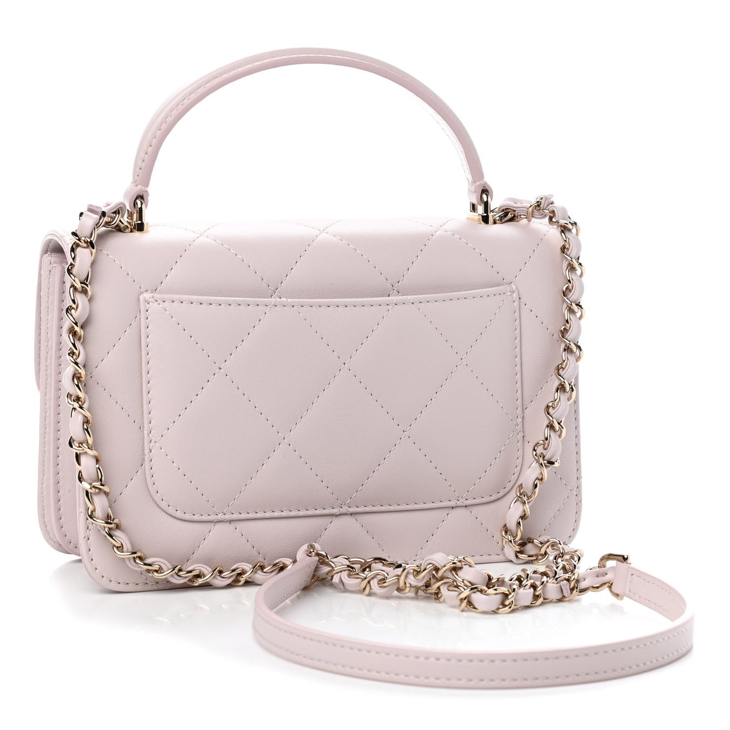 Calfskin Quilted Coco Lady Flap Light Purple
