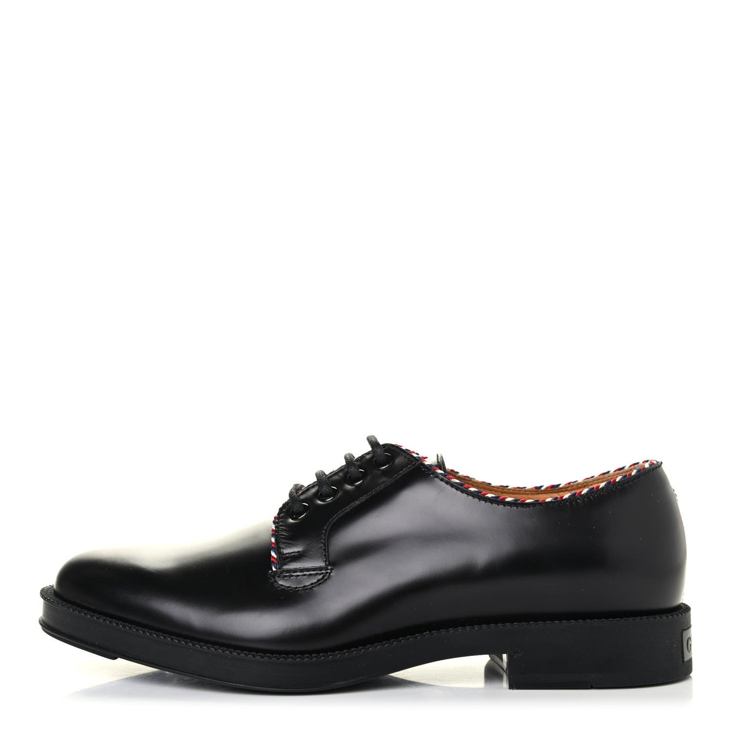 Calfskin Embroidered Mens Lace Up Oxfords 7 Black