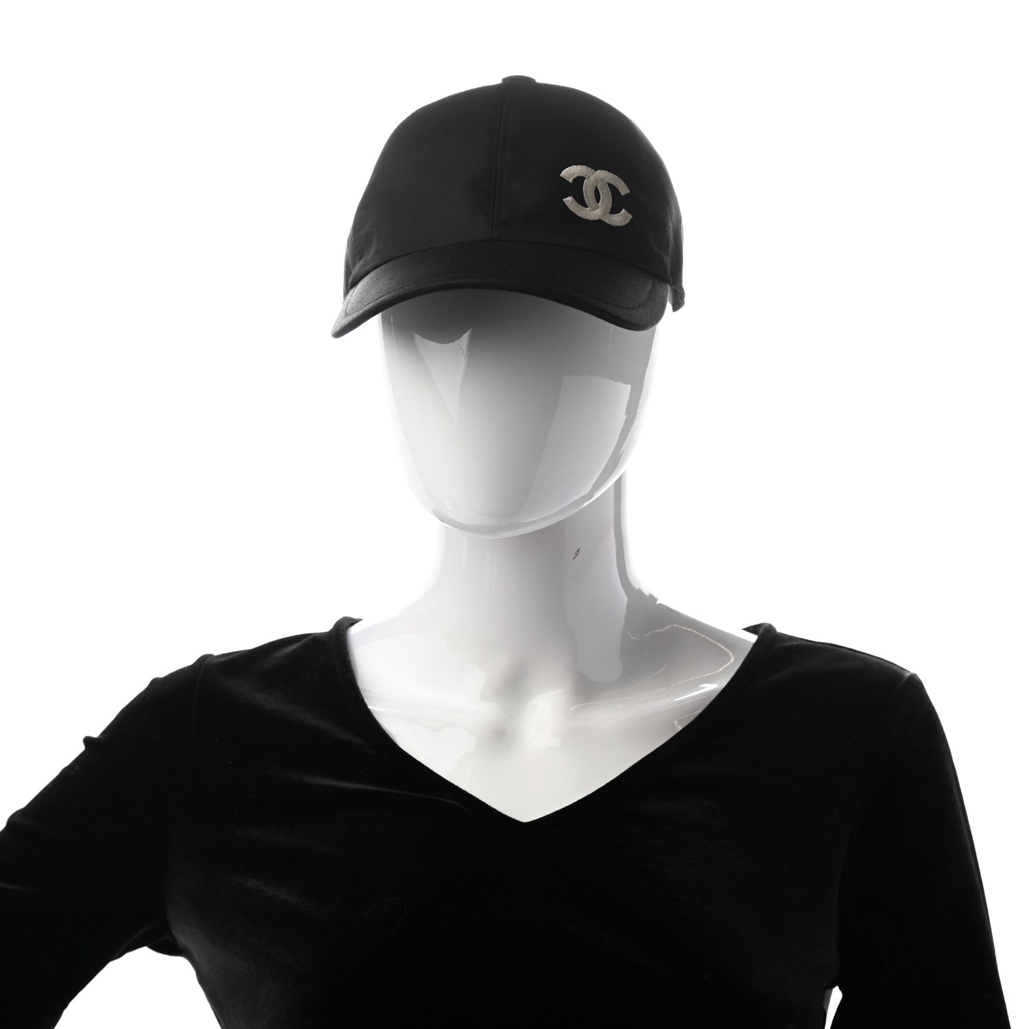 Chanel Cotton CC Cap Hat Black 2 of 9