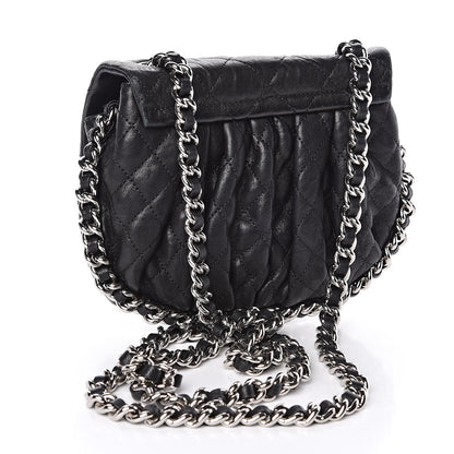 Chanel Washed Lambskin Quilted Mini Chain Around Flap Black 3 of 12