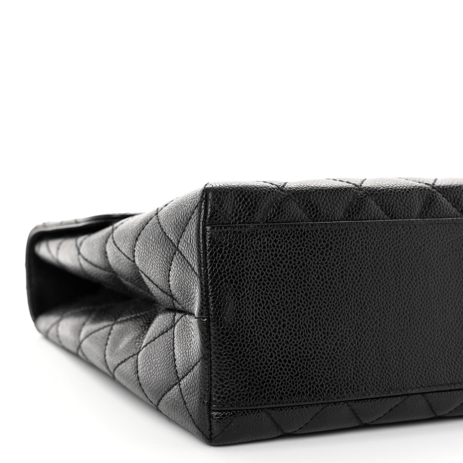 Chanel Caviar Quilted Jumbo Kelly Flap Black 9 of 10