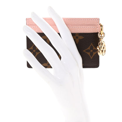 Louis Vuitton Monogram LV Charms Card Holder Rose Ballerine 2 of 7