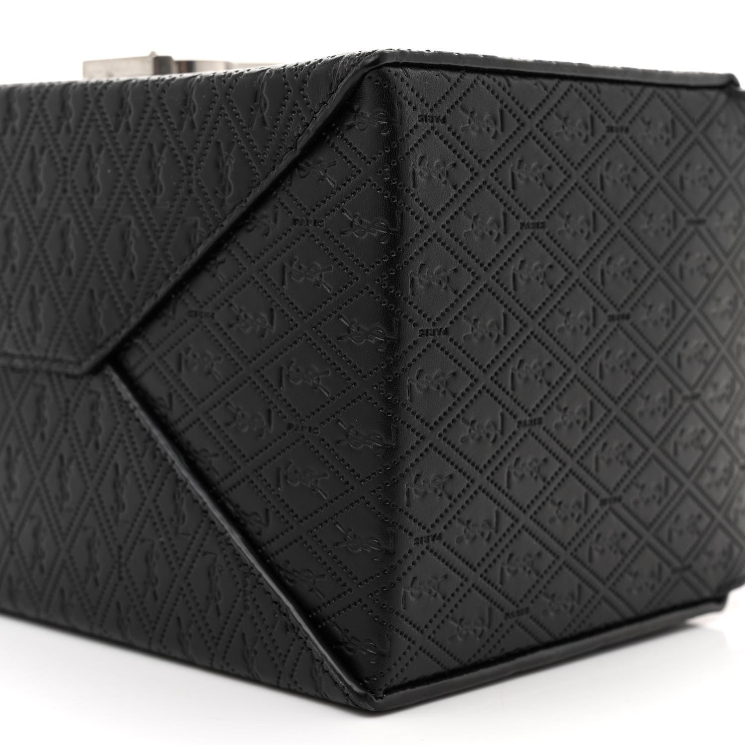 Saint Laurent Calfskin Monogram Take Away Box Black 9 of 9