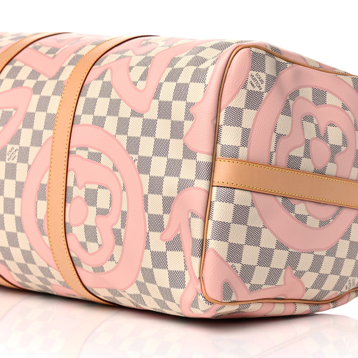 Damier Azur Tahitienne Keepall Bandouliere 50 Rose Ballerine