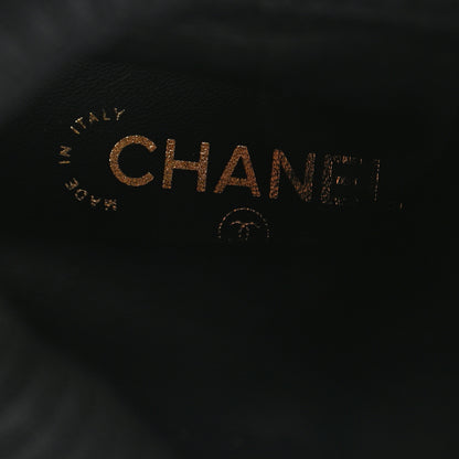 Chanel Suede Lambskin Calfskin Knit Womens Ankle Boots 40 Black 7 of 8