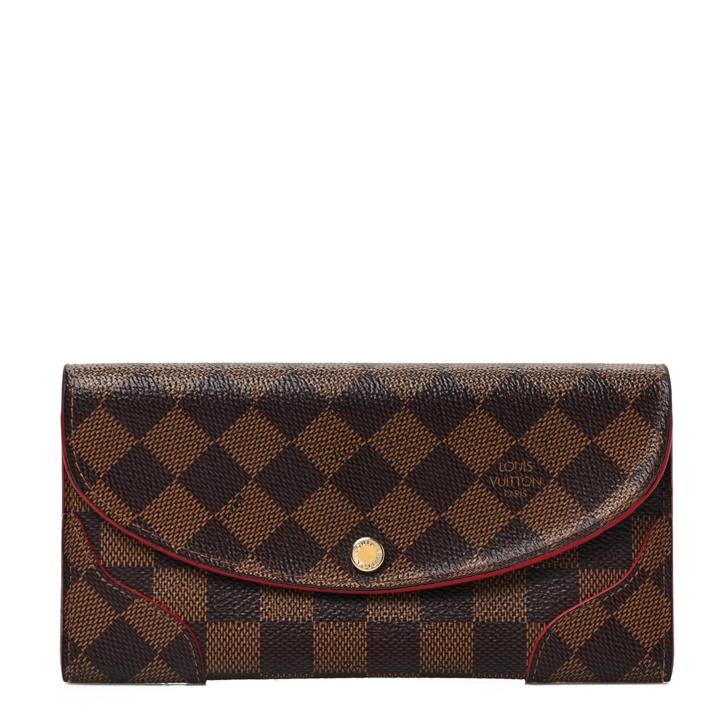 Damier Ebene Caissa Wallet Cherry