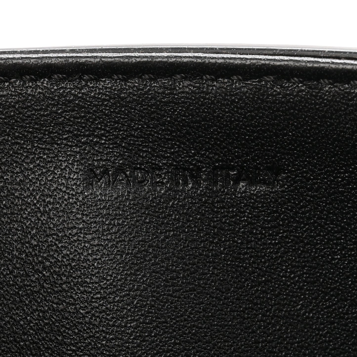 Shiny Calfskin Triomphe Chain Bag Black