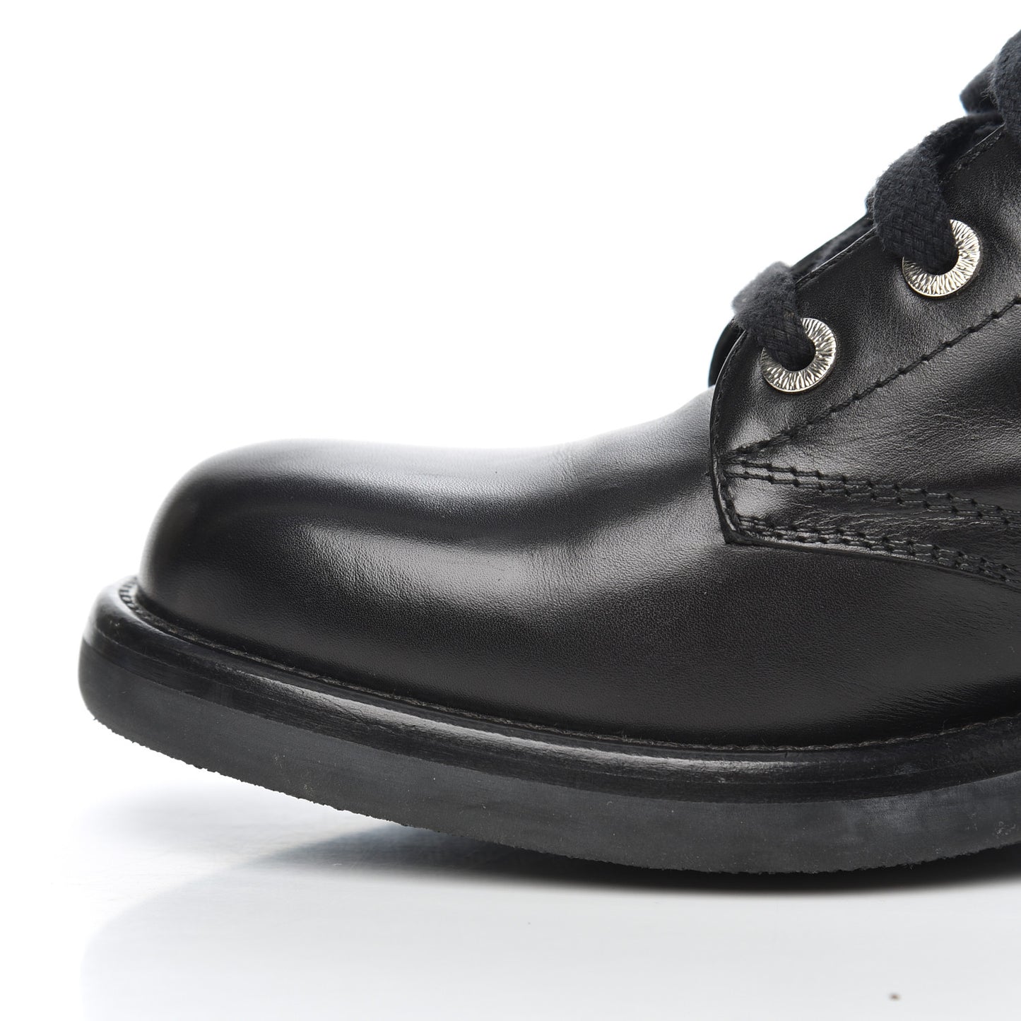Lambskin Combat Boots 39 Black