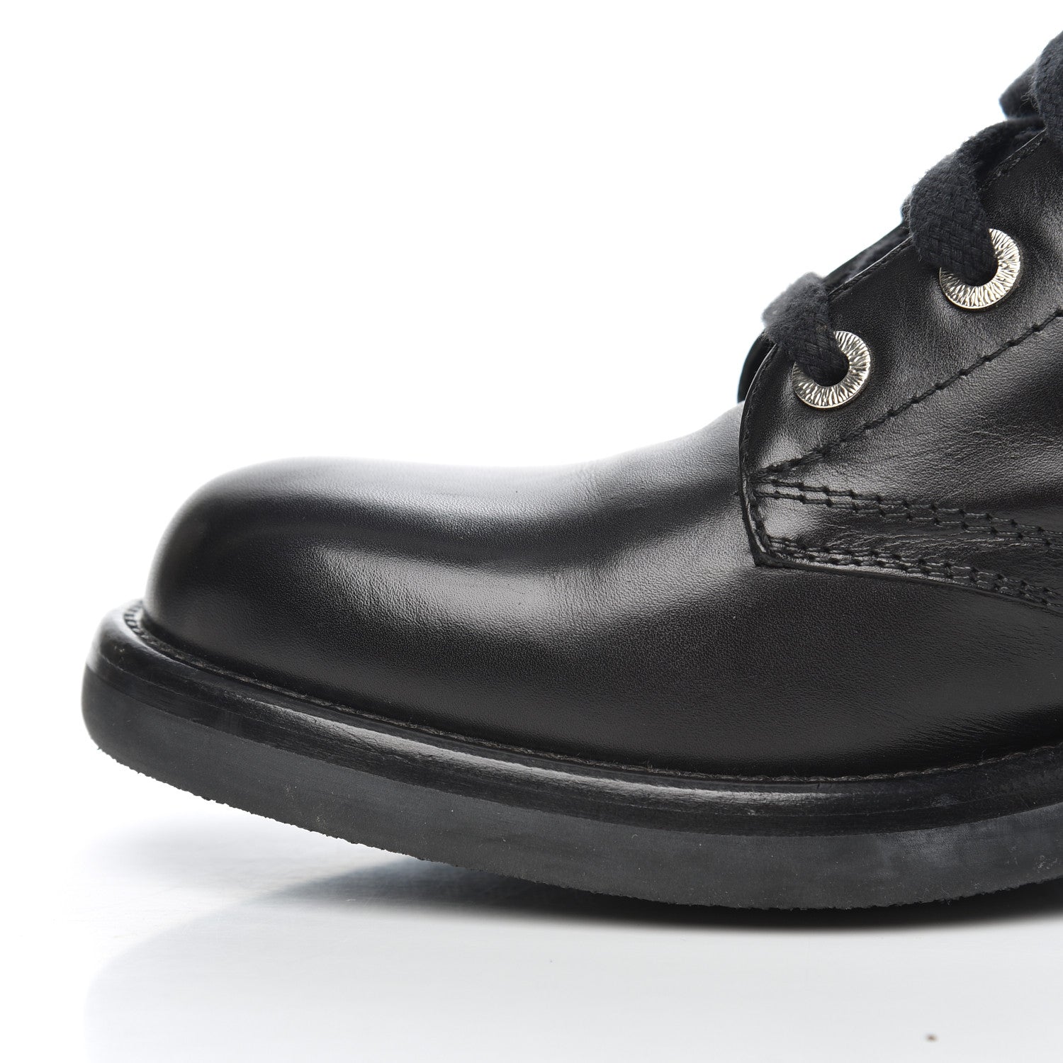 Chanel Lambskin Combat Boots 39 Black 9 of 18