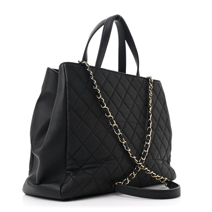 Chanel Caviar Quilted Large Business Affinity Shopping Bag Black 3 of 12