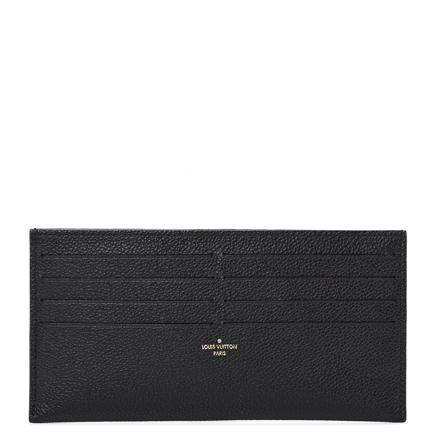 Louis Vuitton Calfskin Felicie Chain Wallet Card Holder Insert Black 1 of 5