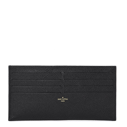 Louis Vuitton Calfskin Felicie Chain Wallet Card Holder Insert Black 1 of 5