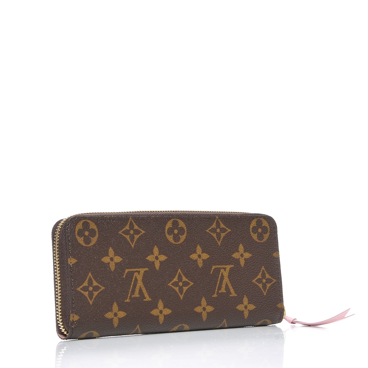 Monogram Clemence Wallet Rose Ballerine