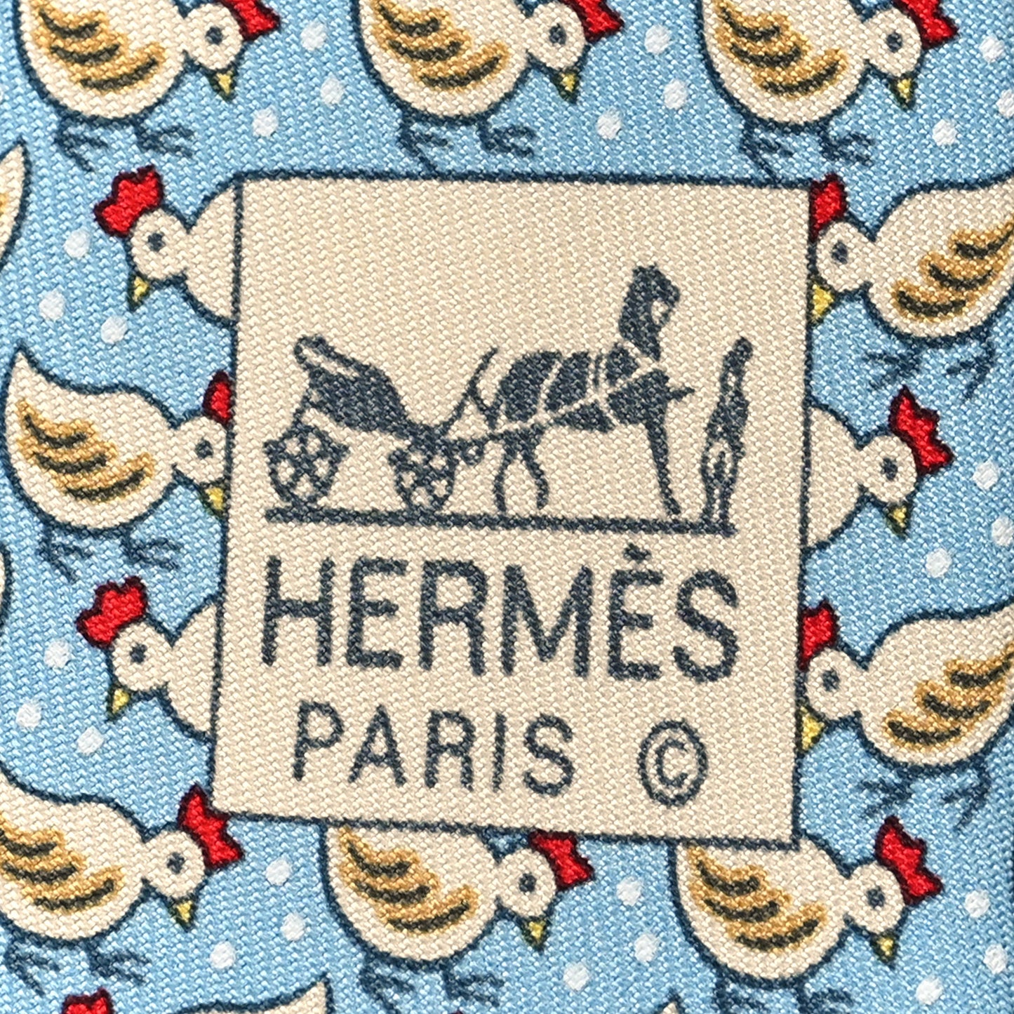 Printed Silk Mens Neck Tie Bleu
