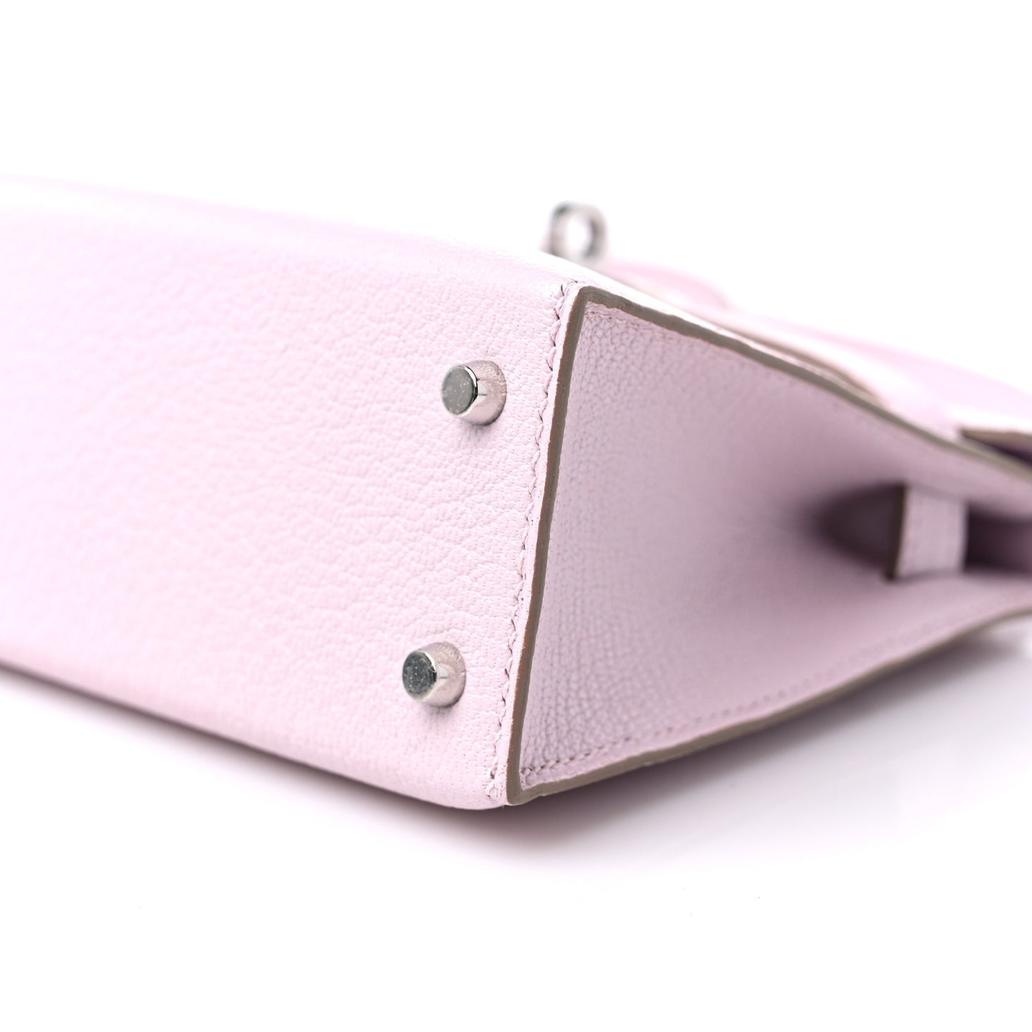 Chevre Mysore Mini Kelly Sellier 20 Mauve Pale Gold White