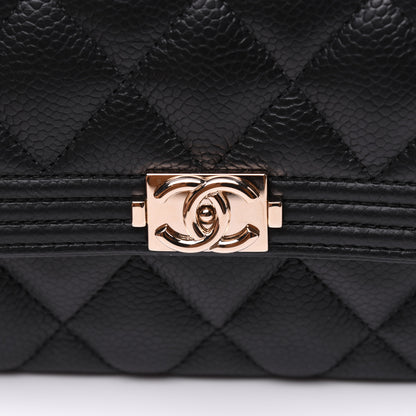 Chanel Caviar Quilted Long Boy Flap Wallet Black 10 of 13