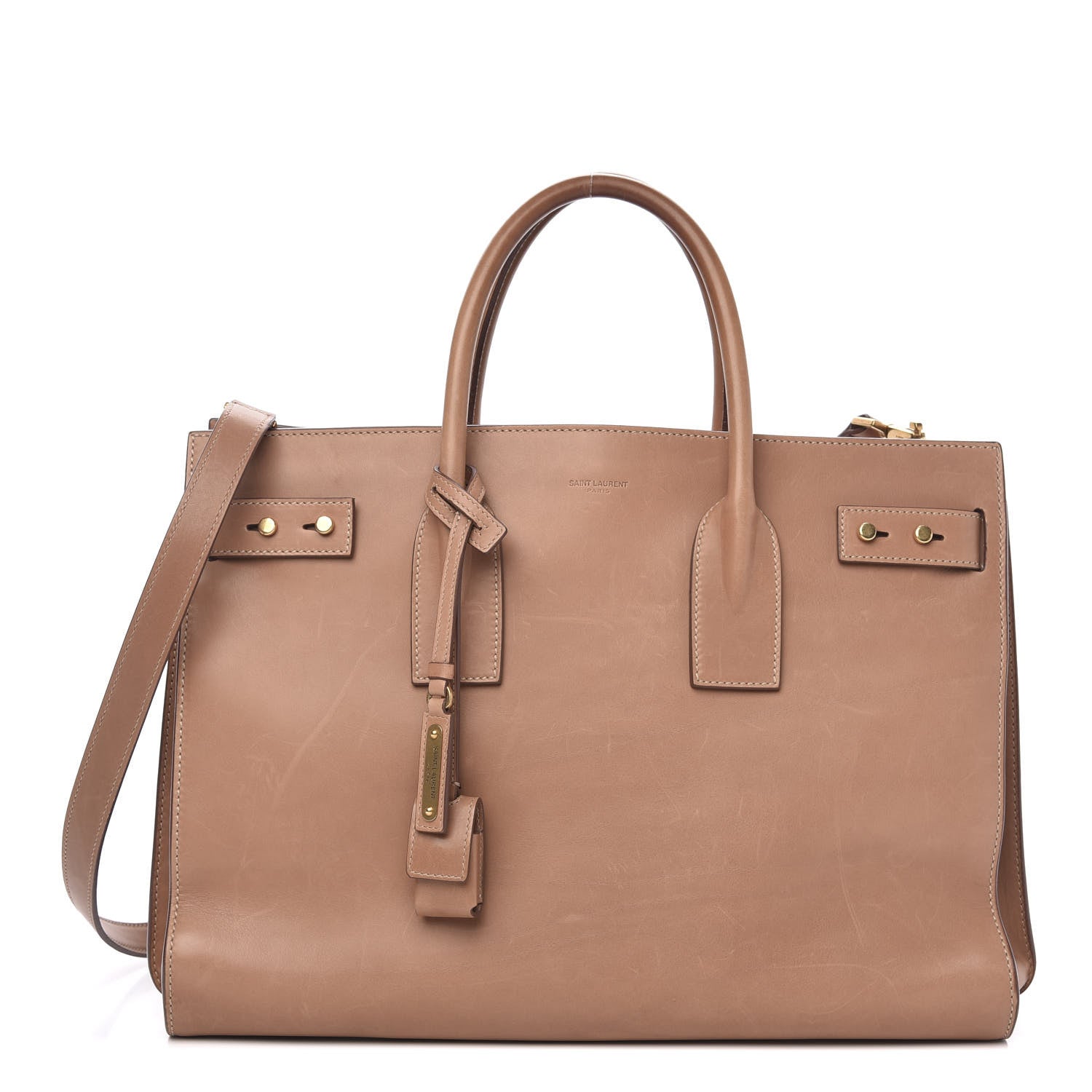 Saint Laurent Smooth Calfskin Medium Supple Sac De Jour Brown 1 of 13
