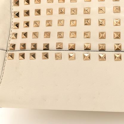 Valentino Garavani Vitello Rockstud All Over New Dome Bucket Tote Ivory 18 of 18