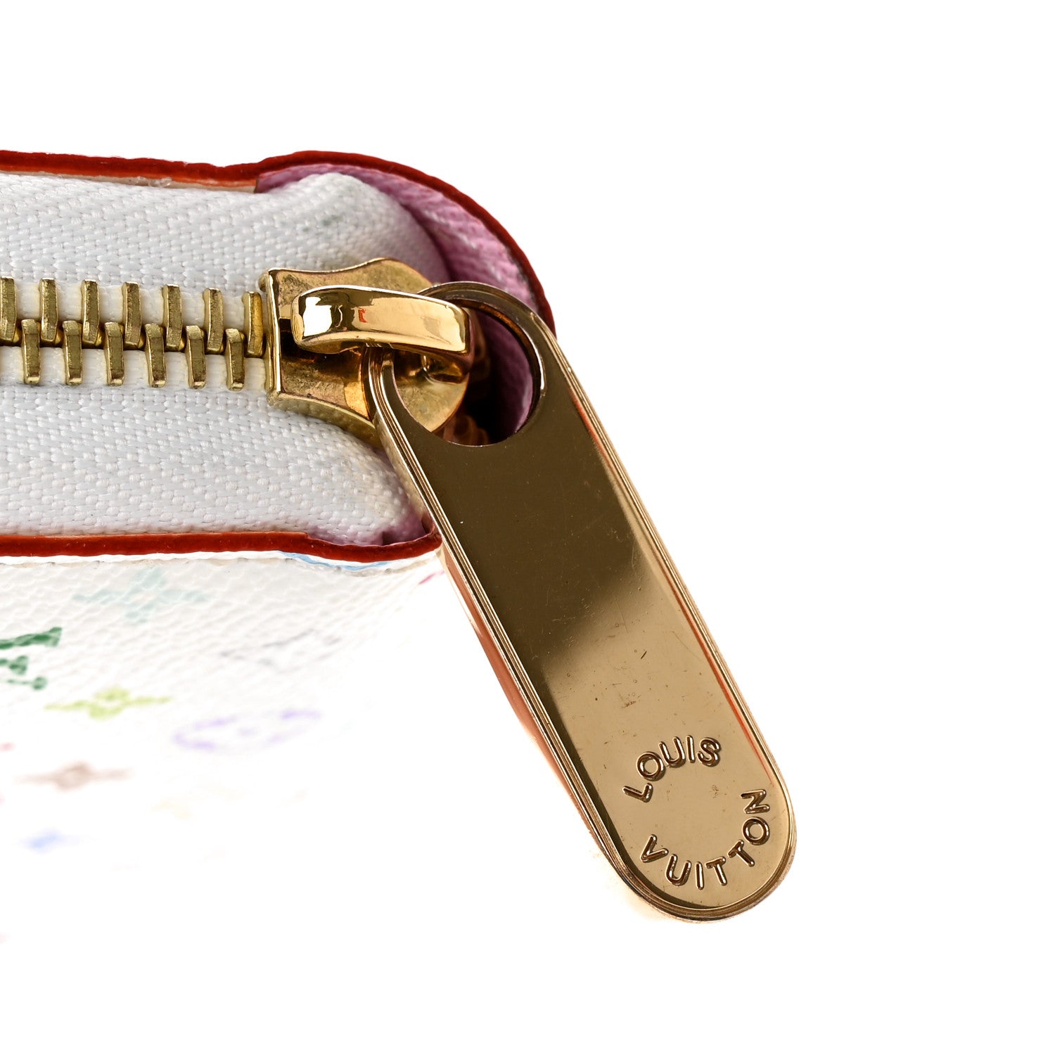 Louis Vuitton Monogram Multicolor Zippy Wallet White Litchi 9 of 10