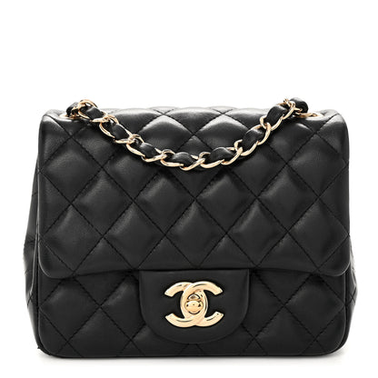 Chanel Lambskin Quilted Mini Square Flap Black 1 of 10
