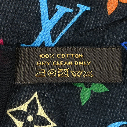 Louis Vuitton Silk Multicolor Square Scarf Black 3 of 3
