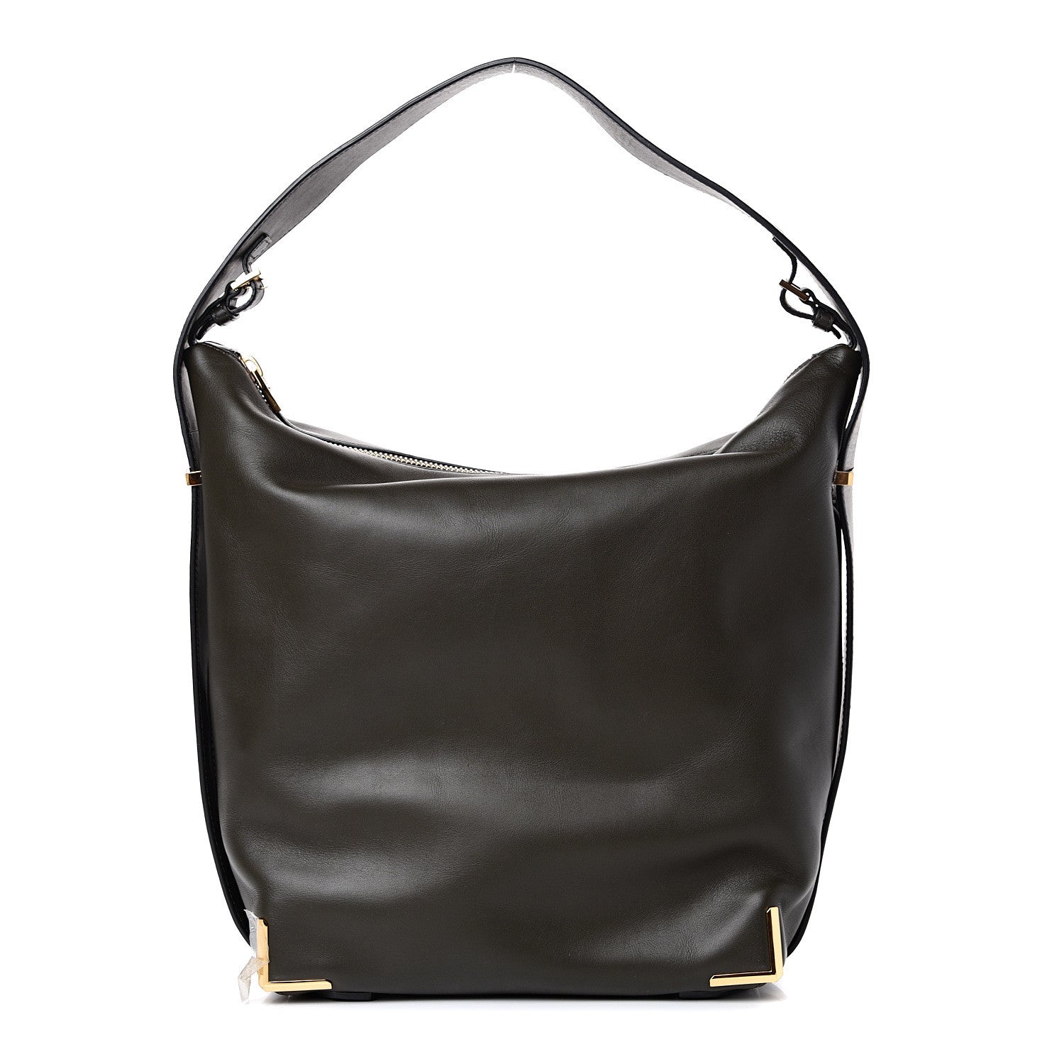 Alexander Wang Calfskin Prisma Skeletal Hobo Dark Green Gold Hardware 1 of 10