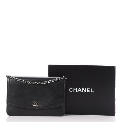 Chanel Caviar Sevruga Wallet On Chain WOC Black 9 of 9