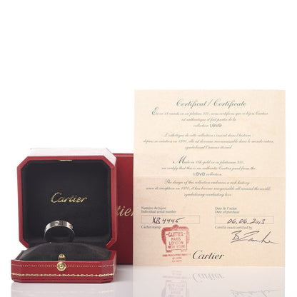 Cartier 18K White Gold 5.5mm LOVE Ring 62 10 5 of 5