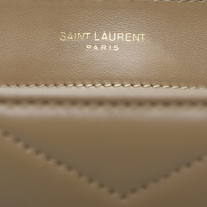 Saint Laurent Calfskin Y Quilted Monogram Toy Loulou Crossbody Bag Latte 8 of 12