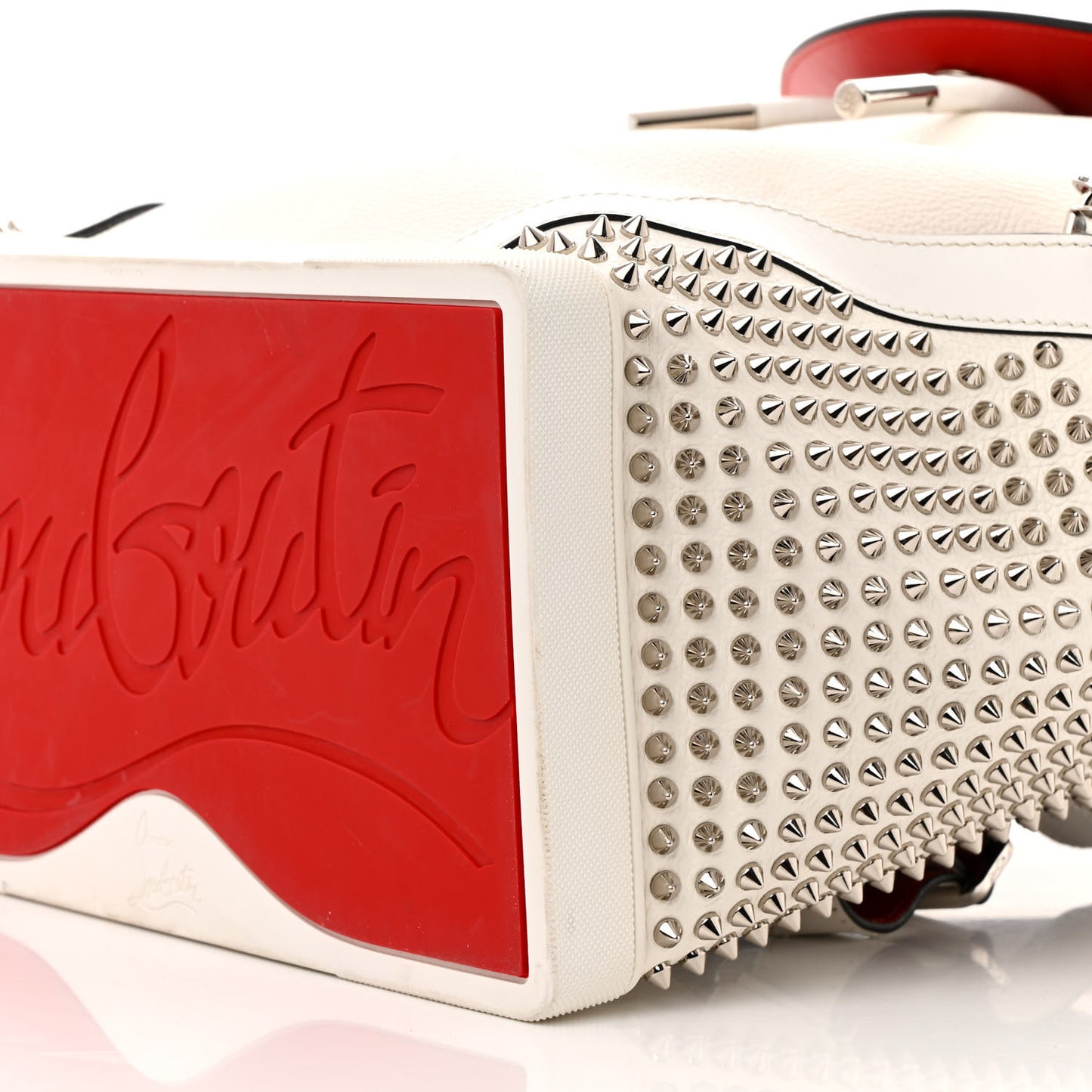Calfskin Spiked Explorafunk Backpack White