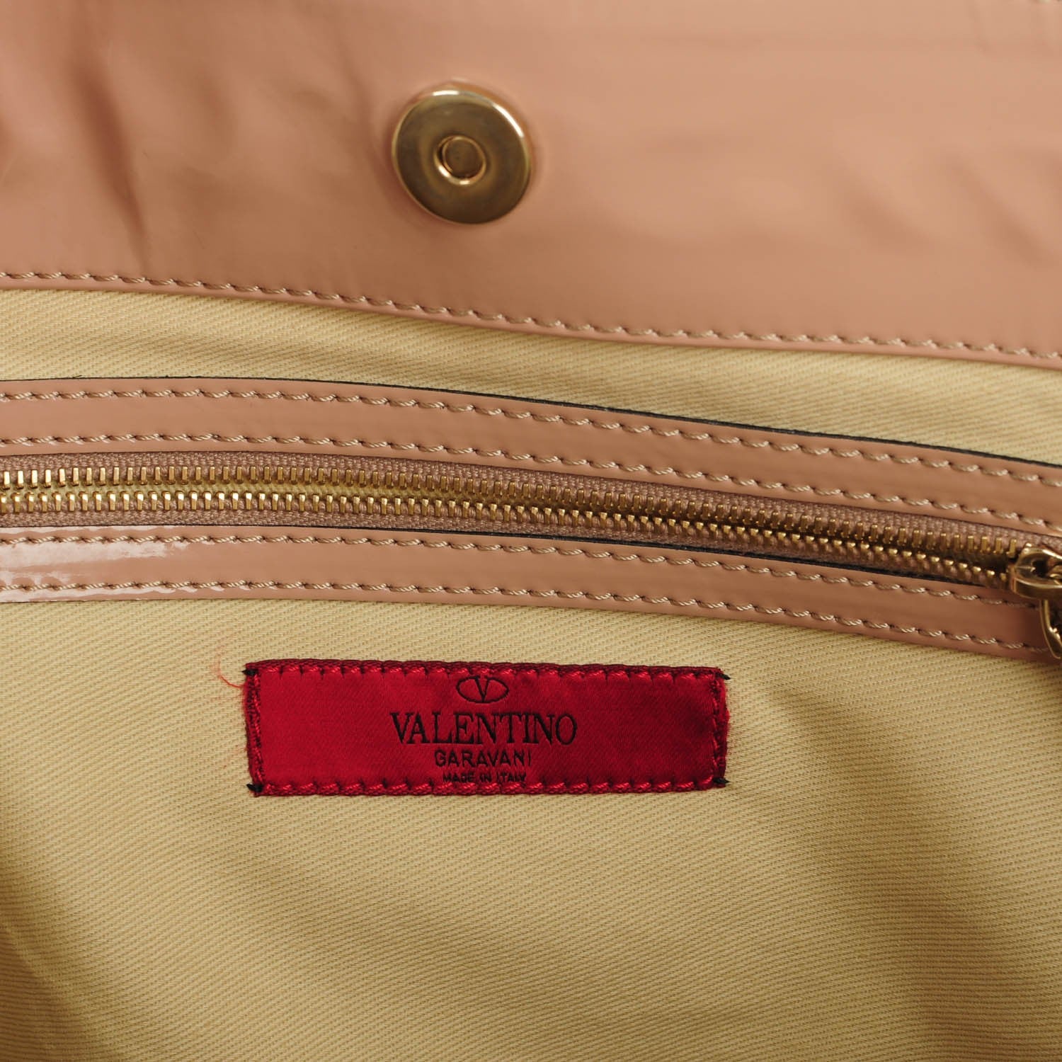 Valentino Garavani Patent Lacca Bow Tote Nude 7 of 8