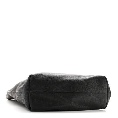 Prada Vitello Daino Bi-Color Shopping Tote Marmo Black 4 of 9