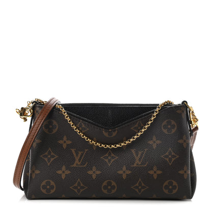 Louis Vuitton Monogram Pallas Clutch Black 1 of 11