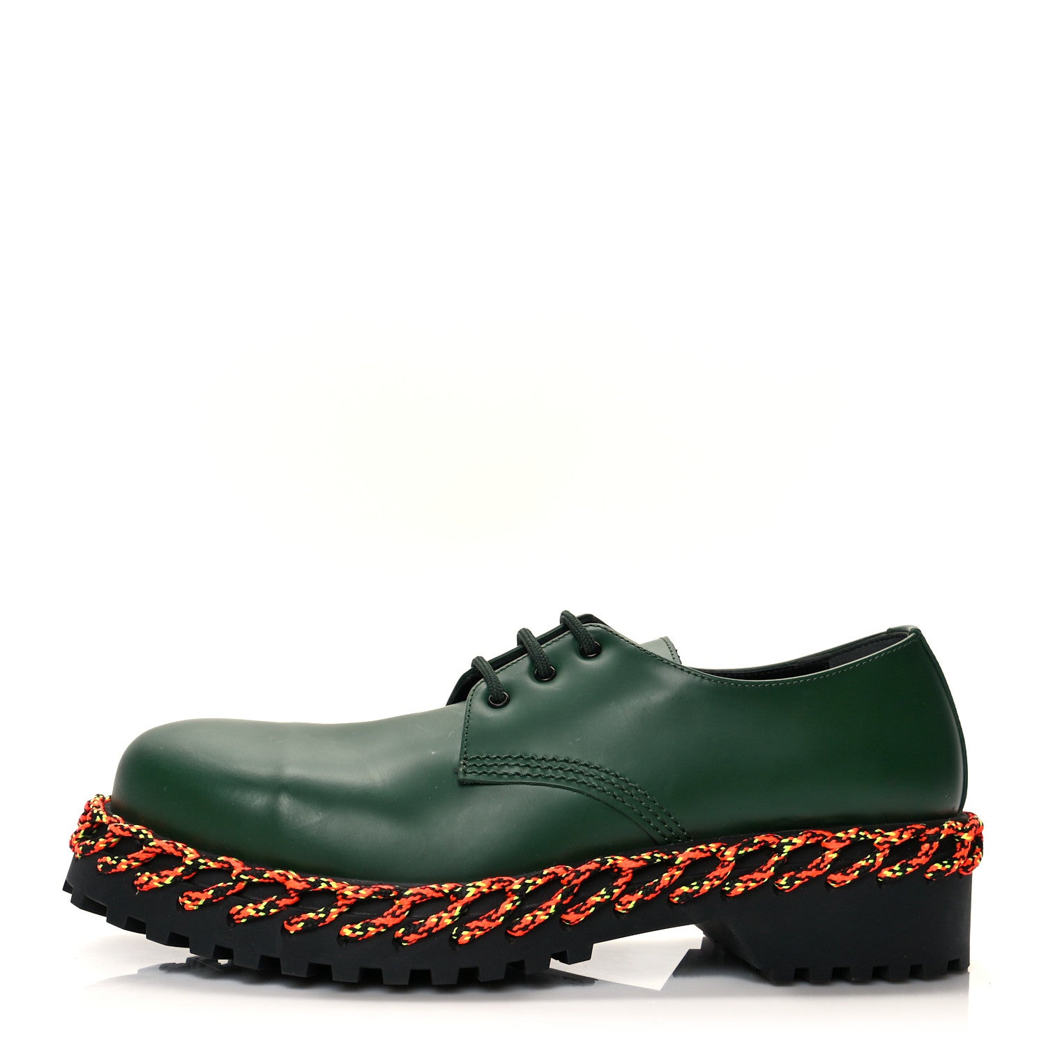 Balenciaga Calfskin Braided Derby Loafers 41 Green 1 of 9