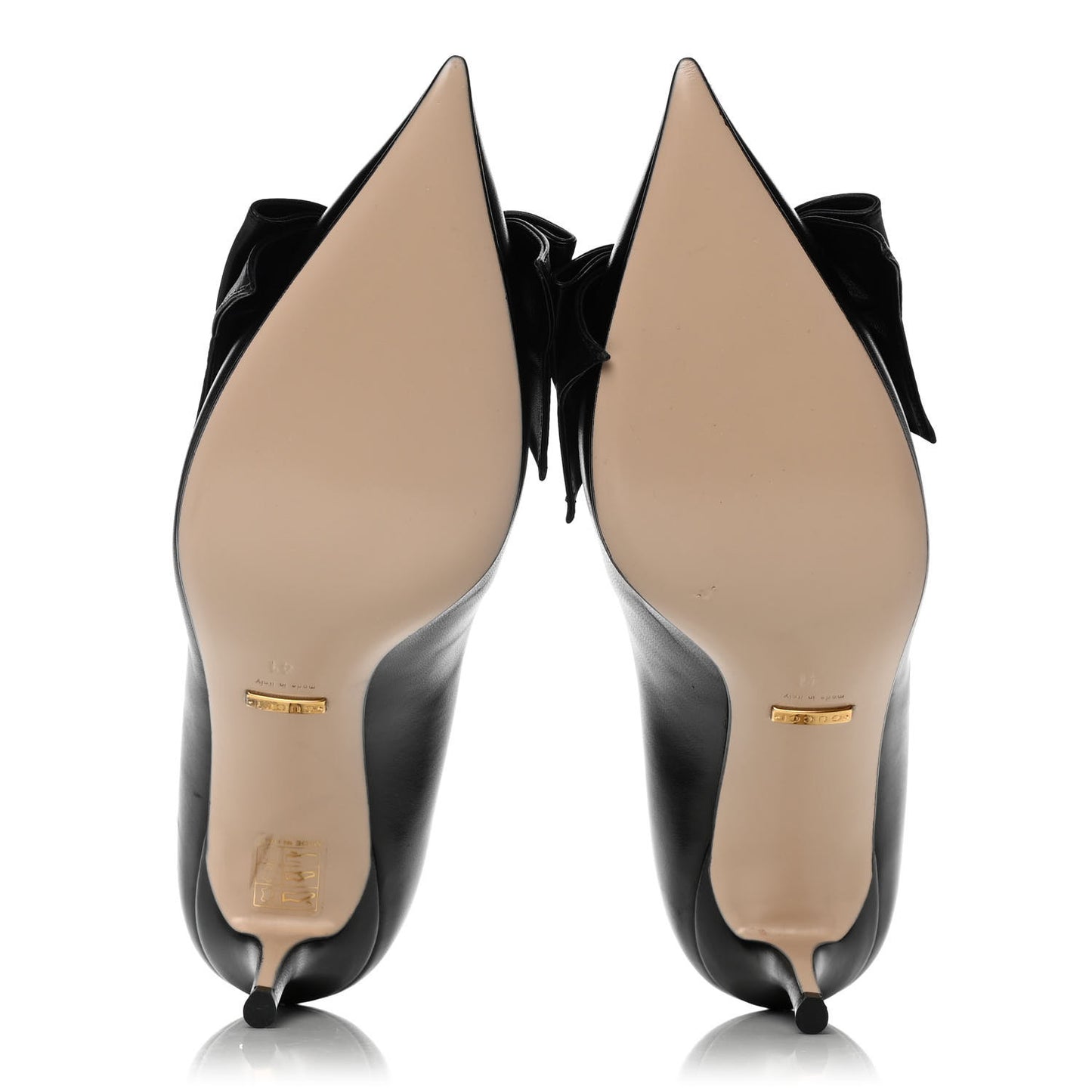 Nappa Queen Margaret Mid Heel Pumps 41 Black