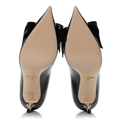 Gucci Nappa Queen Margaret Mid Heel Pumps 41 Black 6 of 16