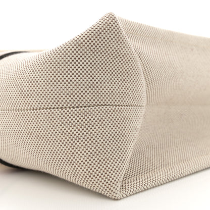 Chloe Cotton Calfskin Large Woody Ribbon Tote White Brown 10 of 10