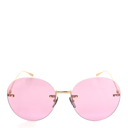 Gucci Acetate Detachable Charm Round Frame Sunglasses GG1149S Purple 2 of 7