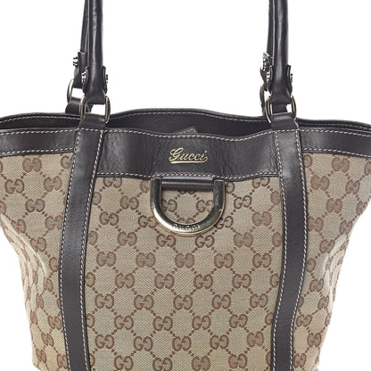 Gucci Monogram Small Gold D Ring Tote Brown 8 of 12
