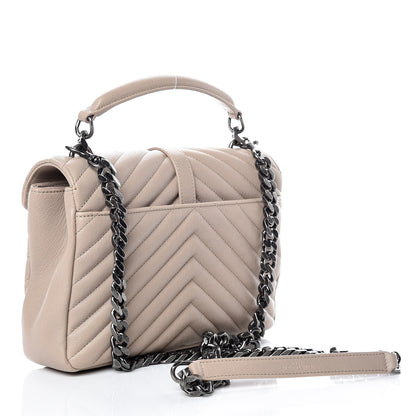 Saint Laurent Sheepskin Matelasse Medium College Monogram Bag Natural 3 of 12