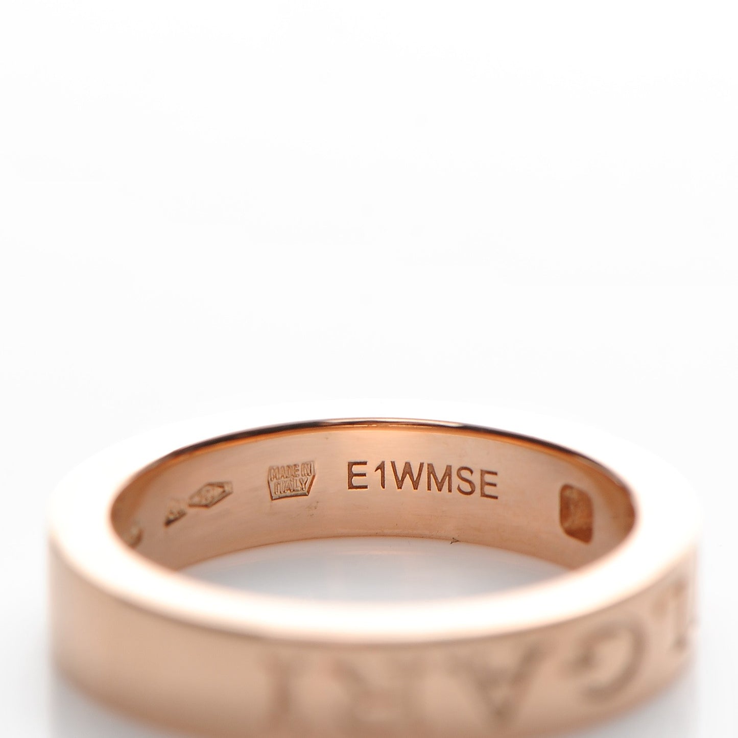 18K Rose Gold Diamond B.Zero1 Essential Band Ring 50 5.25
