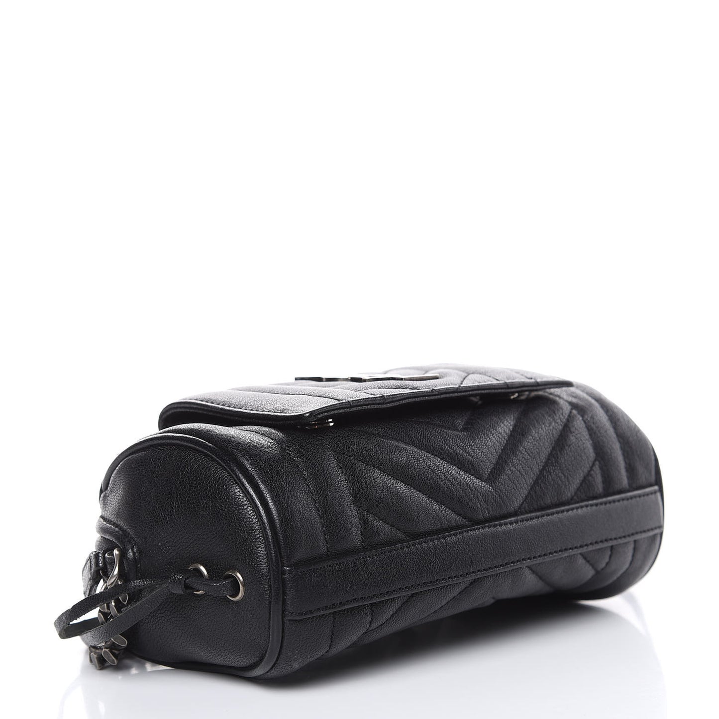 Lambskin Matelasse Monogram East West Rider Bag Black