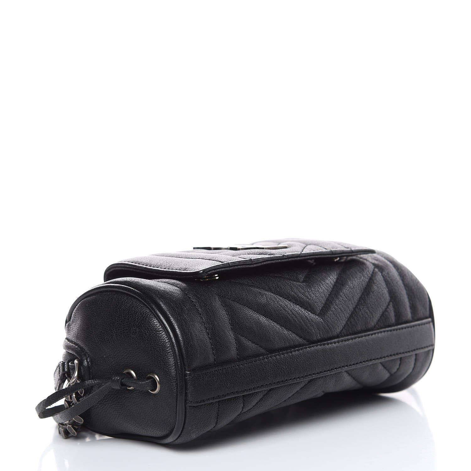 Saint Laurent Lambskin Matelasse Monogram East West Rider Bag Black 4 of 11