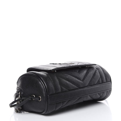 Saint Laurent Lambskin Matelasse Monogram East West Rider Bag Black 4 of 11