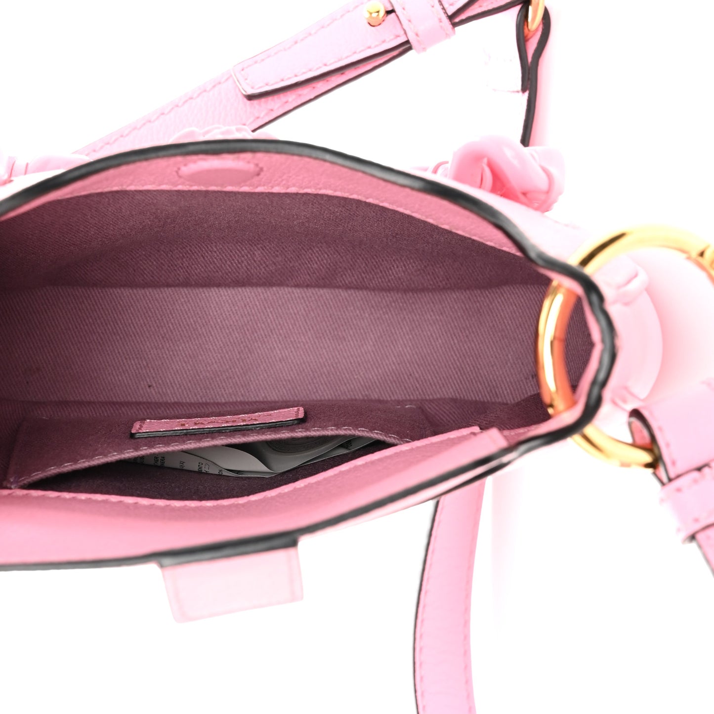 Calfskin La Medusa Mini Chain Hobo Bag Baby Pink