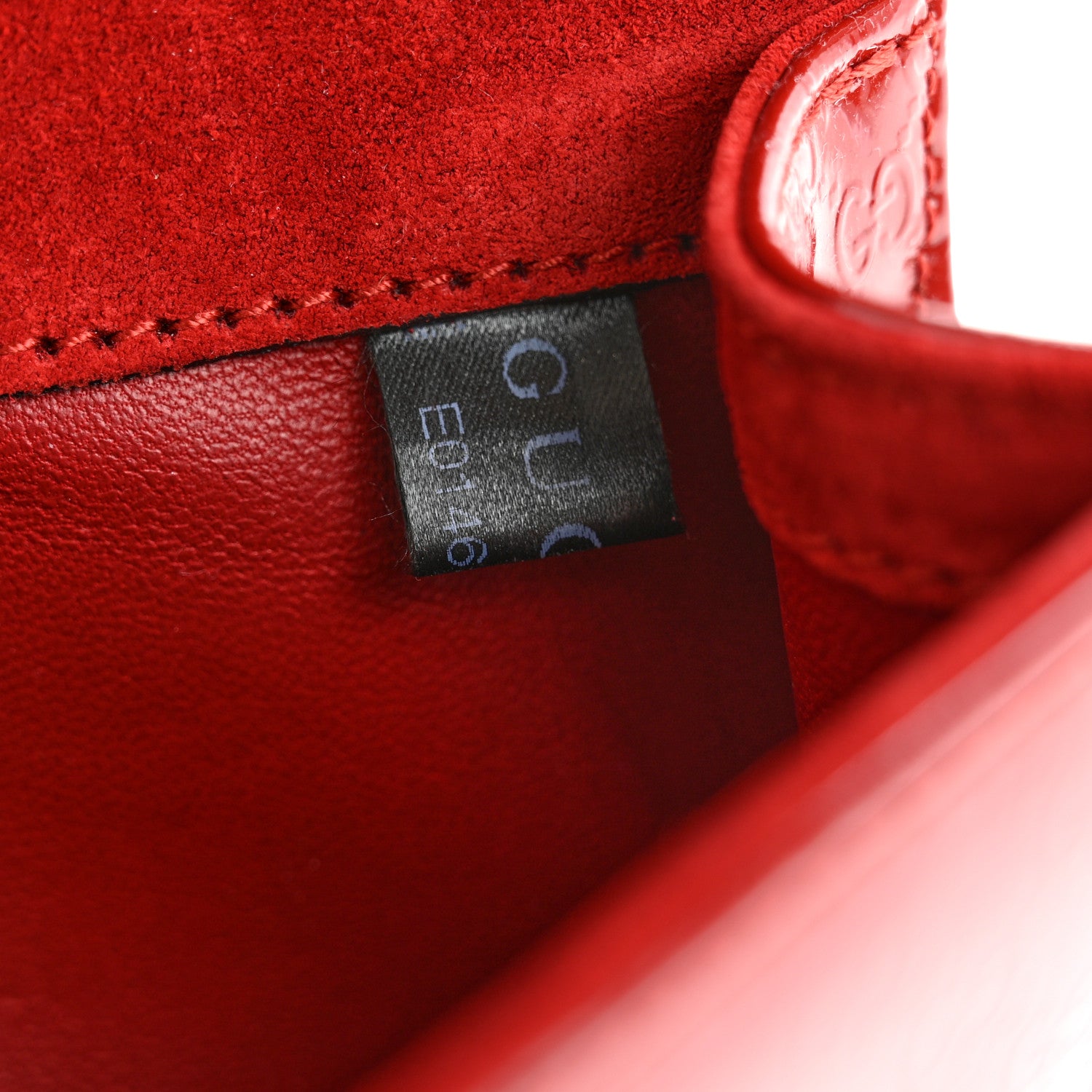Gucci Patent Microguccissima Small Broadway Clutch Red 8 of 11