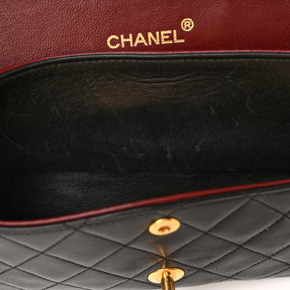 Chanel Lambskin Quilted Medium Double Flap Black 13 of 22