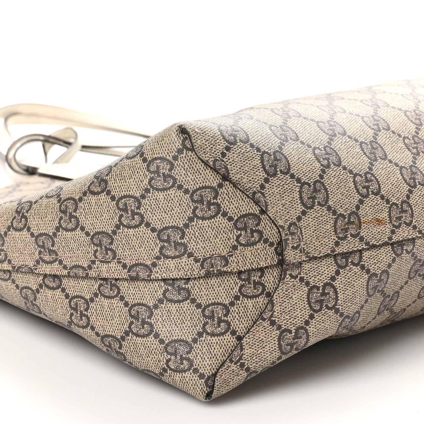 GG Supreme Monogram Medium Reversible Tote Beige White