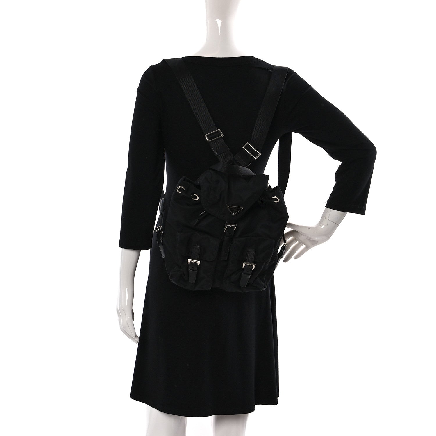 Prada Tessuto Nylon Vela Small Backpack Black 2 of 9