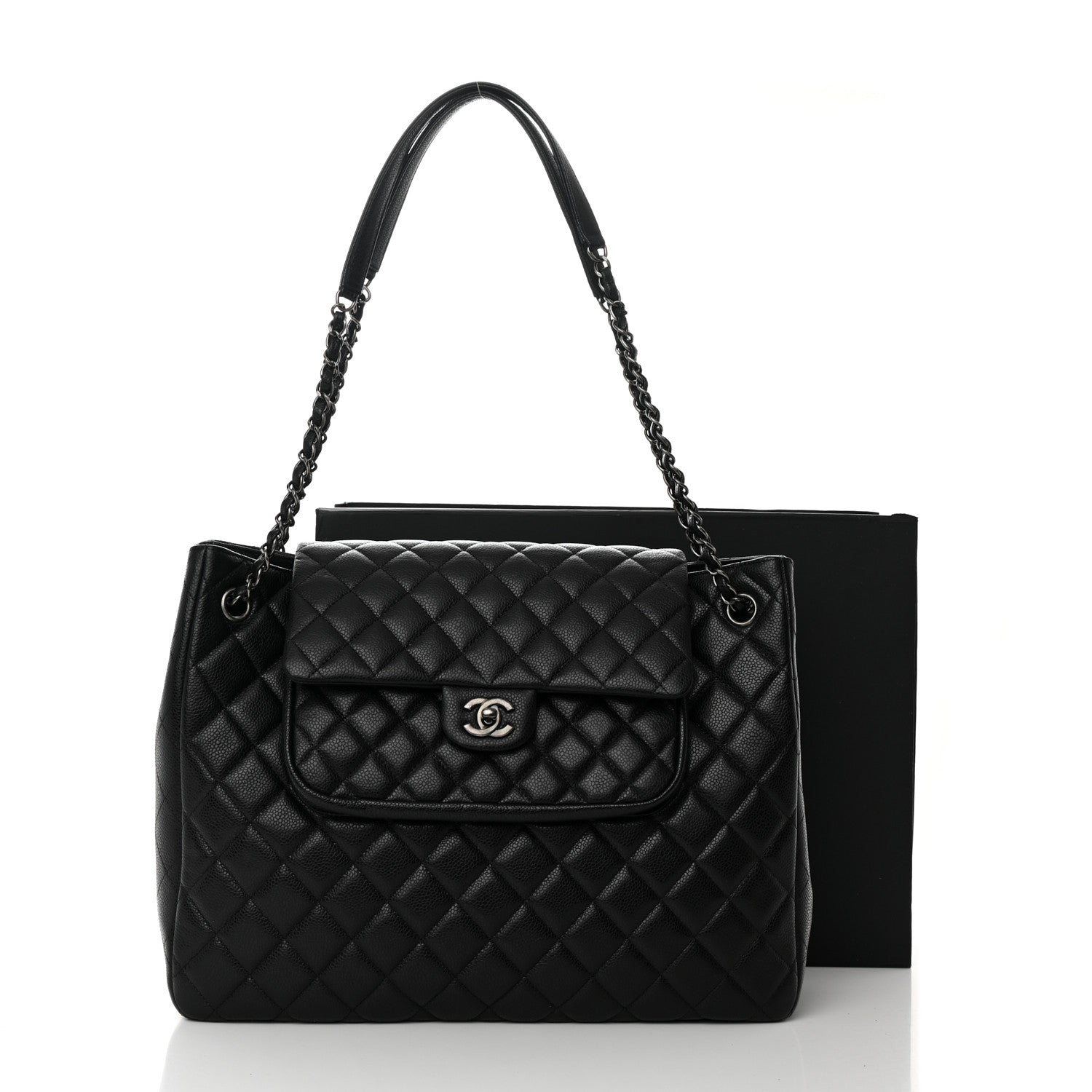 Chanel Caviar Quilted Flap Tote Black 13 of 13